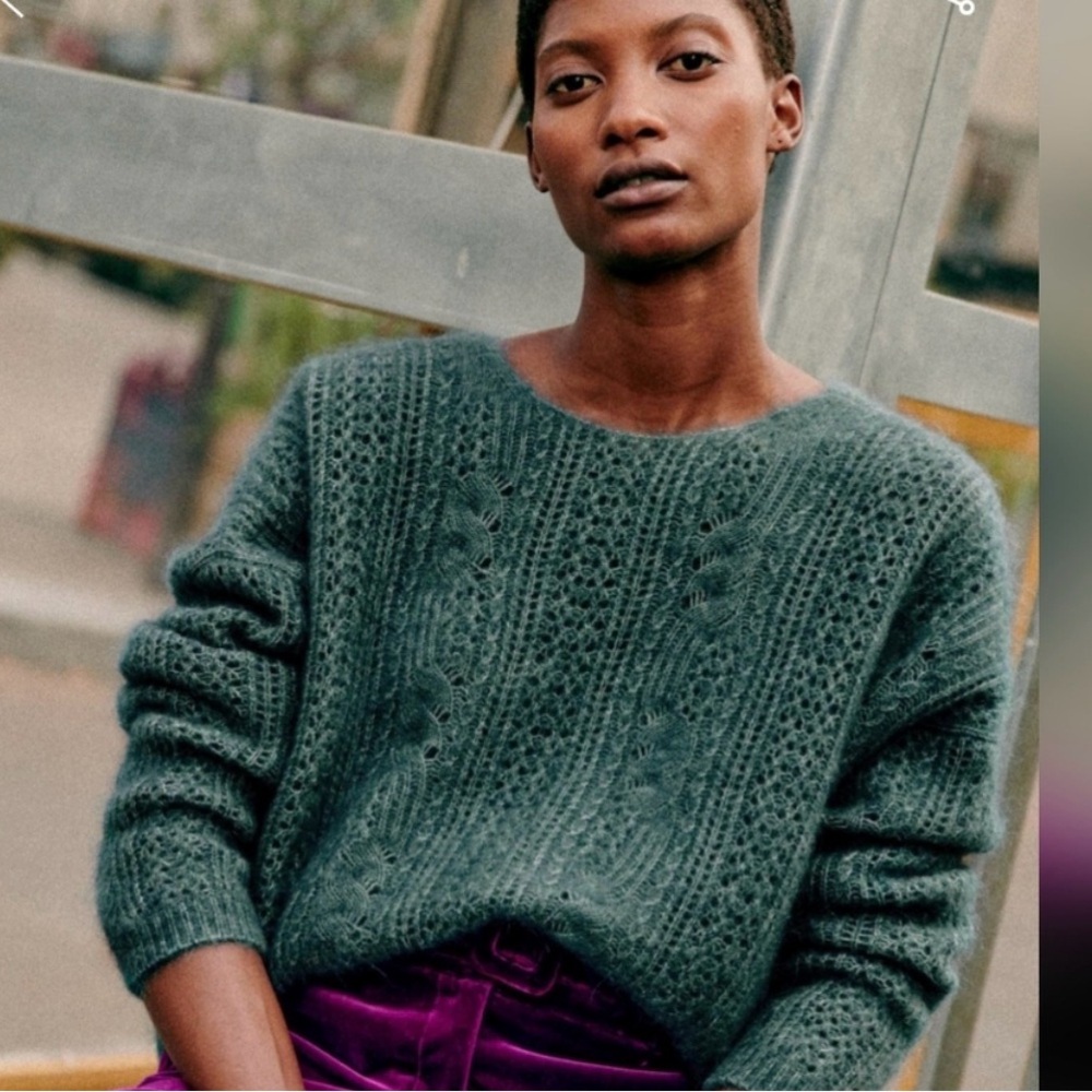 Sezane Teal Susanna Jumper